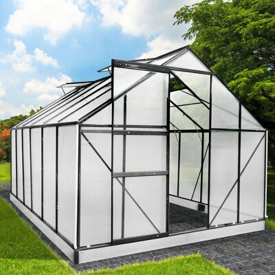 Brast Aluminium-Gewächshaus 380x250x205 anthrazit Brast Aluminium-Gewächshaus 380x250x205 anthrazit