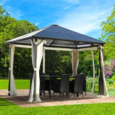 Brast Alu Gartenpavillon SUMMERDREAM 3x3m beige Brast Alu Gartenpavillon SUMMERDREAM 3x3m beige