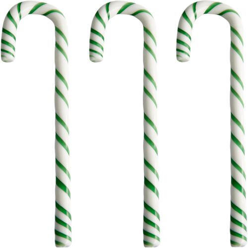 Polka Candy Cane Weiß/Grün, 3-pack - Kosta Boda