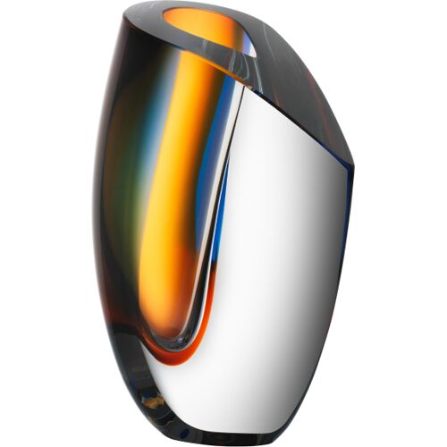 Mirage Vase Blau/Bernstein, H 21cm - Kosta Boda