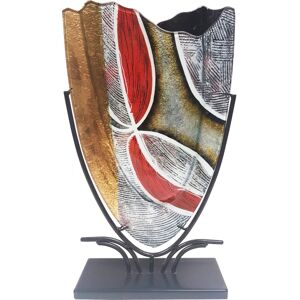 Benjamin Salvador Glasvase mit Schmiedeeisenständer - 47,5cm Benjamin Salvador Glasvase mit Schmiedeeisenständer - 47,5cm