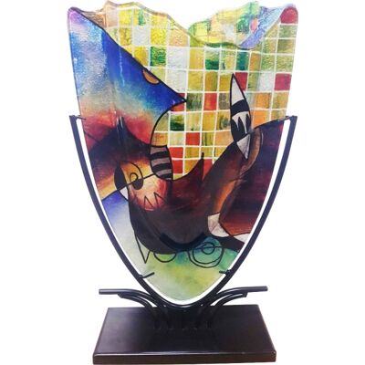 Glasvase Surf mit Ständer H 47,5cm - Benjamin Glasvase Surf mit Ständer H 47,5cm - Benjamin
