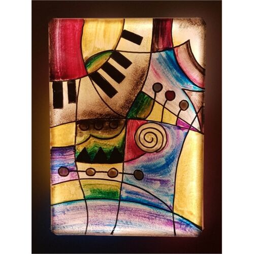 Glass Painting & Lighting, Piano, Large - Benjamin