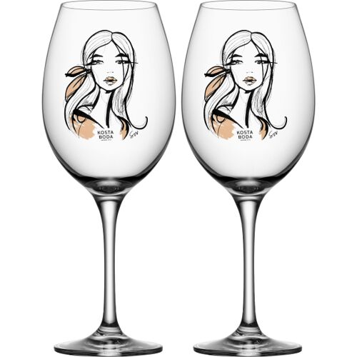 All About You Weinglas, Wait For Her 52cl, 2-Pack - Kosta Boda