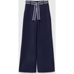 United Benetton, Hose Mit Gestreiftem Gürtel, Dunkelblau, Damen United Benetton, Hose Mit Gestreiftem Gürtel, Dunkelblau, Damen