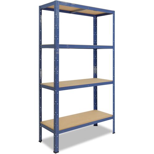 shelfplaza HOME 180x45x30 cm Schwerlastregal in blau mit 4 Böden und 175 kg Traglast pro Boden