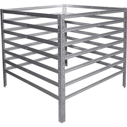shelfplaza HOME 90x110x110 cm Komposter in verzinkt mit 1089 Liter Volumen