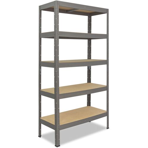 shelfplaza PRO 200x60x40 cm Schwerlastregal in grau mit 5 Böden und 200 kg Traglast pro Boden