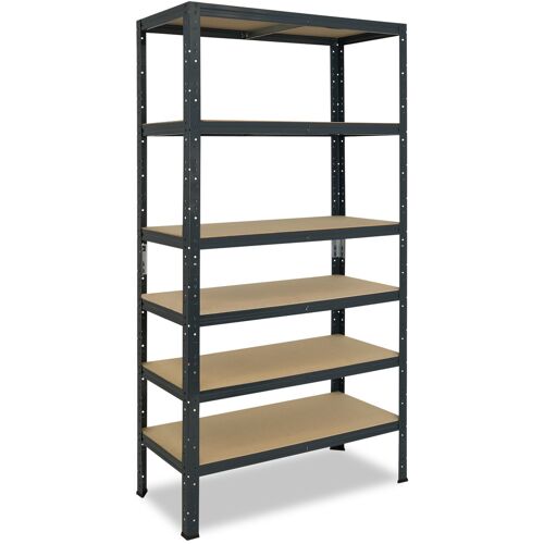 shelfplaza HOME 180x70x40 cm Schwerlastregal in anthrazit mit 6 Böden und 145 kg Traglast pro Boden