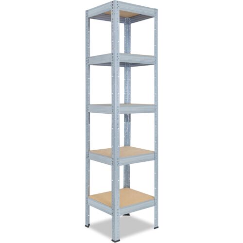 shelfplaza PRO 230x50x50 cm Schwerlastregal in verzinkt mit 5 Böden und 200 kg Traglast pro Boden