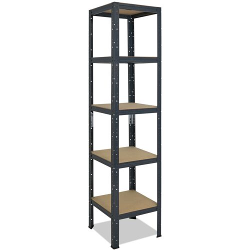 shelfplaza HOME 180x40x40 cm Schwerlastregal in anthrazit mit 5 Böden und 175 kg Traglast pro Boden