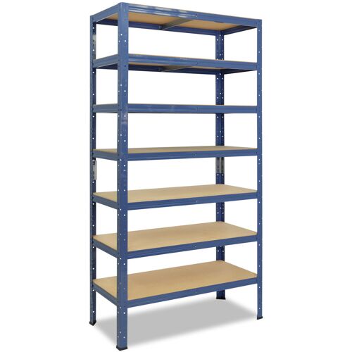 shelfplaza HOME 230x60x50 cm Schwerlastregal in blau mit 7 Böden und 125 kg Traglast pro Boden