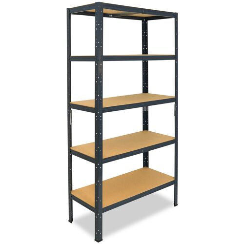 shelfplaza HOME 180x23x40 cm Schwerlastregal in anthrazit mit 5 Böden und 175 kg Traglast pro Boden