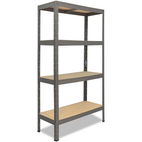 shelfplaza PRO 180x70x40 cm Schwerlastregal in grau mit 4 Böden und 200 kg Traglast pro Boden