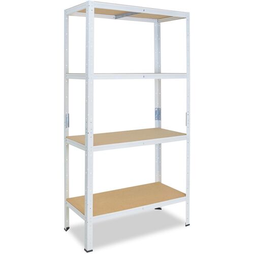 shelfplaza HOME 155x75x50 cm Schwerlastregal in weiß mit 4 Böden und 175 kg Traglast pro Boden