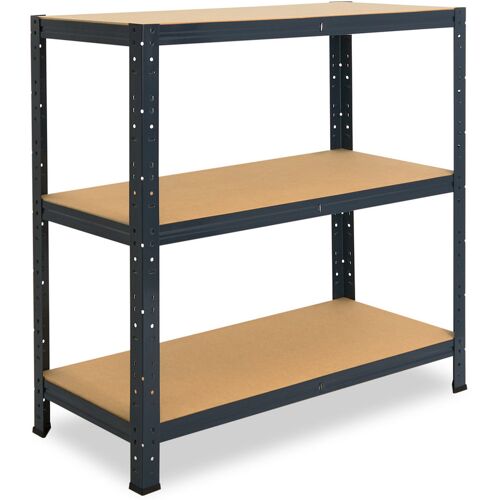 shelfplaza HOME 90x80x50 cm Schwerlastregal in anthrazit mit 3 Böden und 175 kg Traglast pro Boden