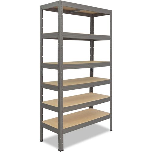 shelfplaza PRO 230x70x60 cm Schwerlastregal in grau mit 6 Böden und 166 kg Traglast pro Boden