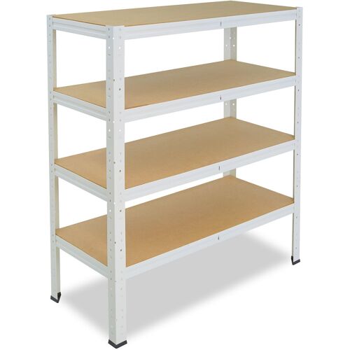 shelfplaza HOME 115x80x30 cm Schwerlastregal in weiß mit 4 Böden und 175 kg Traglast pro Boden