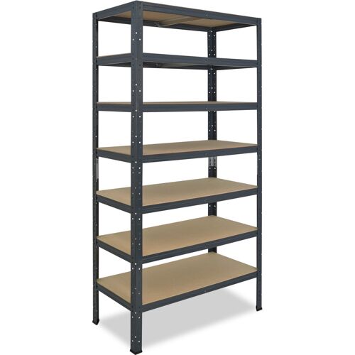 shelfplaza HOME 200x110x60 cm Schwerlastregal in anthrazit mit 7 Böden und 125 kg Traglast pro Boden
