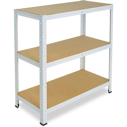 shelfplaza HOME 115x90x30 cm Schwerlastregal in weiß mit 3 Böden und 175 kg Traglast pro Boden