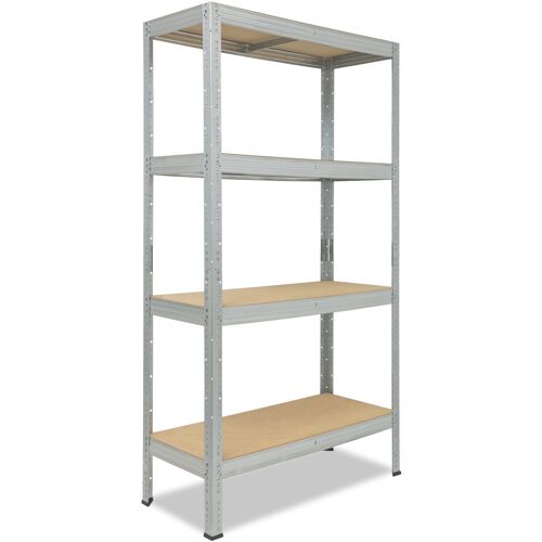 shelfplaza PRO 200x50x45 cm Schwerlastregal in verzinkt mit 4 Böden und 200 kg Traglast pro Boden
