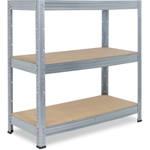 shelfplaza PRO 115x90x60 cm Schwerlastregal in verzinkt mit 3 Böden und 200 kg Traglast pro Boden