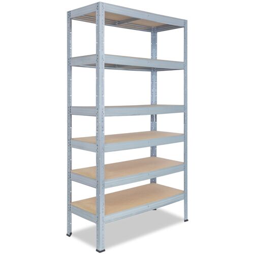 shelfplaza PRO 230x130x45 cm Schwerlastregal in verzinkt mit 6 Böden und 145 kg Traglast pro Boden