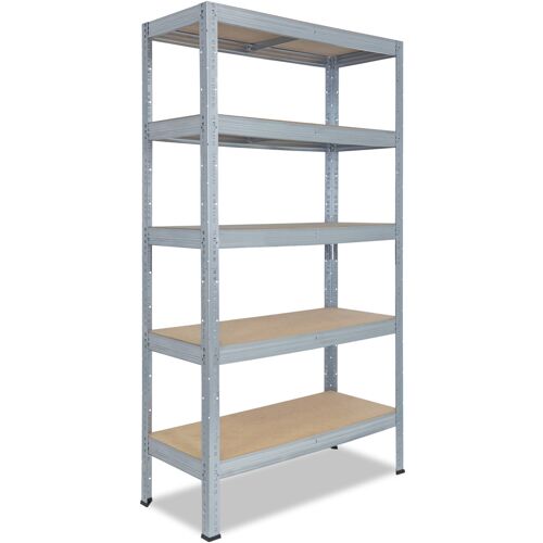 shelfplaza PRO 200x90x60 cm Schwerlastregal in verzinkt mit 5 Böden und 200 kg Traglast pro Boden