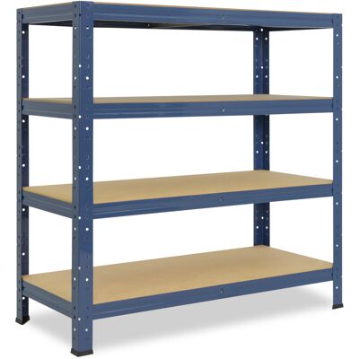 shelfplaza HOME 90x50x40 cm Schwerlastregal in blau mit 4 Böden und 175 kg Traglast pro Boden shelfplaza HOME 90x50x40 cm Schwerlastregal in blau mit 4 Böden und 175 kg Traglast pro Boden