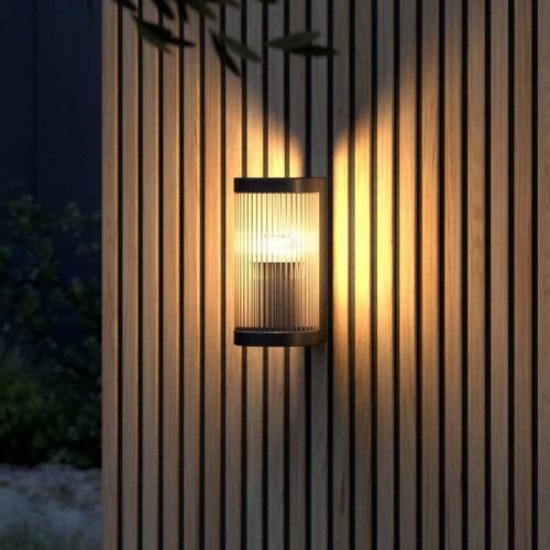 Nordlux Aussenwandleuchte Coupar, dimmbar, schwarz, Aluminium, Wandleuchte außen