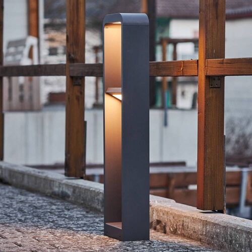 LED Wegeleuchte Darko Lindby, alu / grau / zink, Aluminium, Modern, LED Außenleuchte