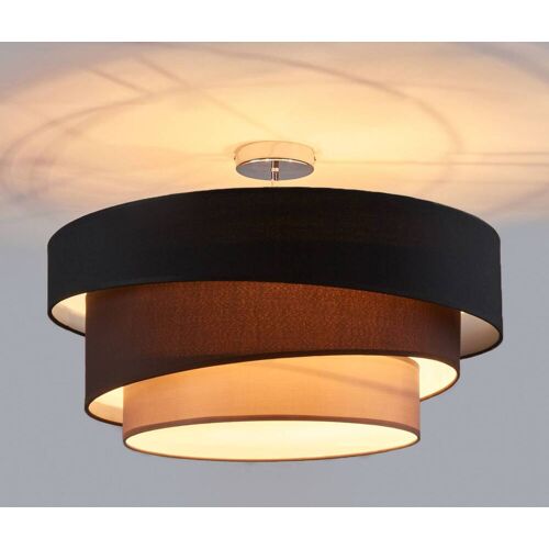 Deckenlampe Melia Lindby, dimmbar, schwarz, für Wohn- / Esszimmer, Textil / Stoff / Seide, Modern, Deckenlampe