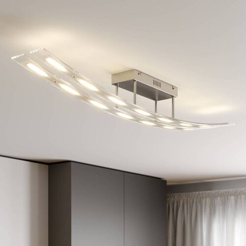 LED Deckenlampe Jarda Lindby, dimmbar, klar / transparent, für Wohn- / Esszimmer, Glas, Modern, LED Deckenleuchte