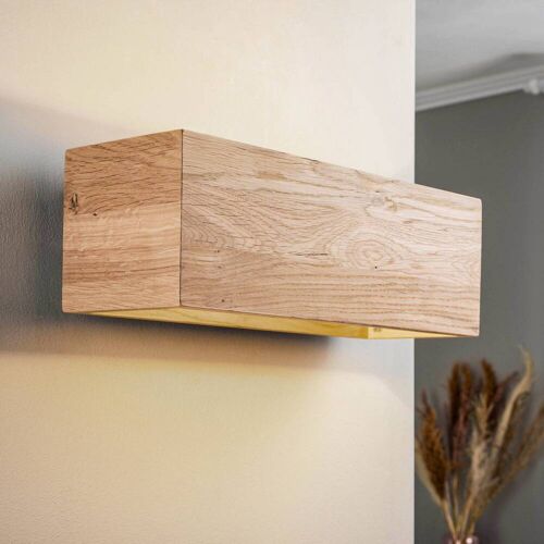 Wandlampe Kubiko Envostar, dimmbar, Holz hell, für Wohn- / Esszimmer, Holz, Modern, Wandleuchte, Wandlampe Innen