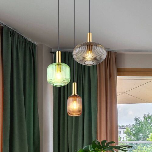 Globo Glas Hängelampe Normy, dimmbar, Multicolour, für Wohn- / Esszimmer, Glas, Pendelleuchte
