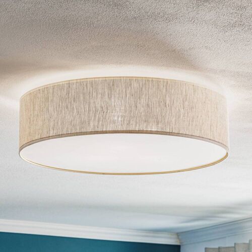 Deckenlampe Leano Eko-Light, dimmbar, alu / grau / zink, für Wohn- / Esszimmer, Textil / Stoff / Seide, Modern, Deckenlampe