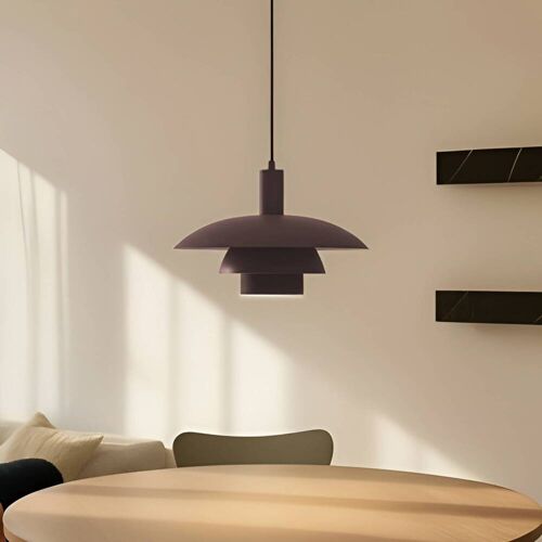 Hängelampe Elorri Lindby, dimmbar, braun / rost, für Wohn- / Esszimmer, Metall, Modern, Pendelleuchte