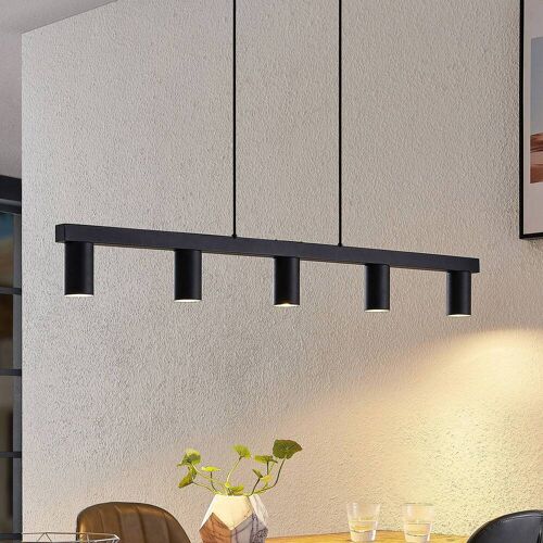 Hängelampe Baliko Lindby, dimmbar, schwarz, für Wohn- / Esszimmer, Metall, Modern, Pendelleuchte