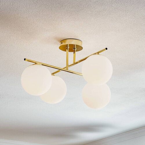 Deckenlampe Aurora Domiluce, dimmbar, messing / gold, für Wohn- / Esszimmer, Metall, Deckenlampe