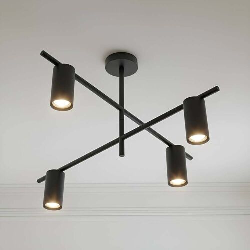 Deckenlampe Marilou Lindby, dimmbar, schwarz, für Wohn- / Esszimmer, Metall, Modern, Deckenlampe
