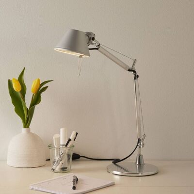 Artemide Schreibtischlampe Tolomeo Micro, alu / grau / zink, für Arbeitszimmer / Büro, Aluminium, Design, Tischlampe Artemide Schreibtischlampe Tolomeo Micro, alu / grau / zink, für Arbeitszimmer / Büro, Aluminium, Design, Tischlampe