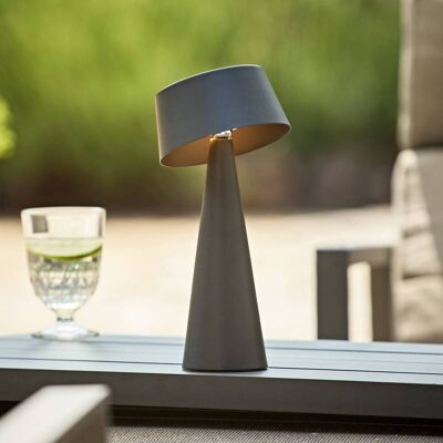Sigor LED-Akku-Tischleuchte Solino, graphit, Solar/USB, 26 cm IP44 dimmbar, schwarz, für Wohn- / Esszimmer, Aluminium, Modern, Solarleuchten Sigor LED-Akku-Tischleuchte Solino, graphit, Solar/USB, 26 cm IP44 dimmbar, schwarz, für Wohn- / Esszimmer, Aluminium, Modern, Solarleuchten