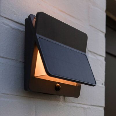 LUTEC Aleta - Anthrazit - 12,6W - IP54 - Solar-Außenwandleuchte LUTEC Aleta - Anthrazit - 12,6W - IP54 - Solar-Außenwandleuchte