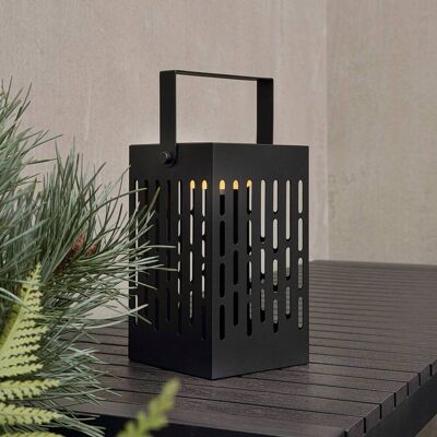 Dyberg Larsen LED-Solar-Laterne Luma, schwarz, 20 cm, IP44 dimmbar, schwarz, Metall, Modern, Solarleuchten Dyberg Larsen LED-Solar-Laterne Luma, schwarz, 20 cm, IP44 dimmbar, schwarz, Metall, Modern, Solarleuchten