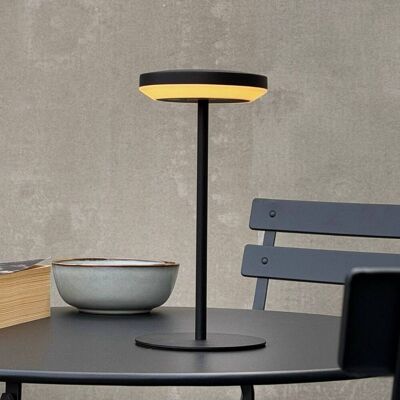 Dyberg Larsen LED-Solar-Tischlampe Otera schwarz, 25cm, IP44, schwarz, Aluminium, Modern, Solarleuchten Dyberg Larsen LED-Solar-Tischlampe Otera schwarz, 25cm, IP44, schwarz, Aluminium, Modern, Solarleuchten