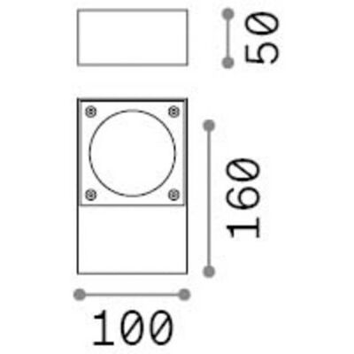 IDEAL LUX LIGHTING Sirio Außenwand-Wandleuchte - Wall Down Lamp IDEAL LUX LIGHTING Sirio Außenwand-Wandleuchte - Wall Down Lamp