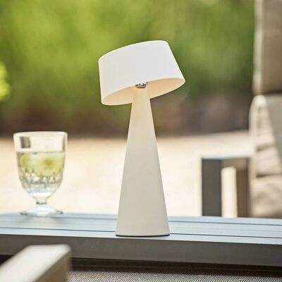 Sigor LED-Akku-Tischleuchte Solino, weiß, Solar/USB, 26 cm, IP44 dimmbar, weiß / opal, für Wohn- / Esszimmer, Aluminium, Modern, Solarleuchten Sigor LED-Akku-Tischleuchte Solino, weiß, Solar/USB, 26 cm, IP44 dimmbar, weiß / opal, für Wohn- / Esszimmer, Aluminium, Modern, Solarleuchten