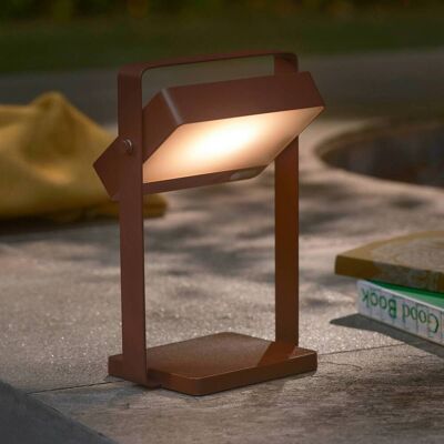 Nordlux LED-Solar-Tischleuchte Saulio, braun, IP44, Alu, USB, Akku dimmbar, braun / rost, Aluminium, Modern Nordlux LED-Solar-Tischleuchte Saulio, braun, IP44, Alu, USB, Akku dimmbar, braun / rost, Aluminium, Modern