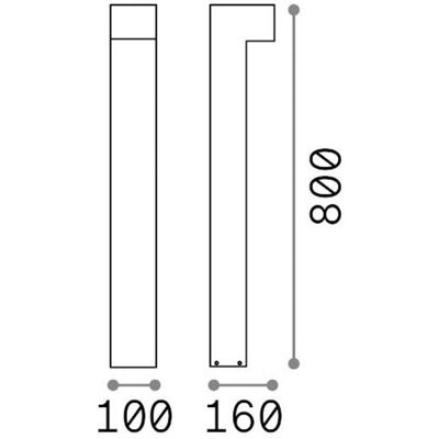 IDEAL LUX Ideal Lux LED-Wegelampe Sirio, grau, Höhe 80 cm, Metall Sirio, alu / grau / zink, Aluminium, Modern IDEAL LUX Ideal Lux LED-Wegelampe Sirio, grau, Höhe 80 cm, Metall Sirio, alu / grau / zink, Aluminium, Modern