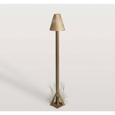 Moretti Luce Sockelleuchte aussen Silva Disk, bronze / altmessing, Messing, Landhaus / Rustikal, Außenleuchte Moretti Luce Sockelleuchte aussen Silva Disk, bronze / altmessing, Messing, Landhaus / Rustikal, Außenleuchte